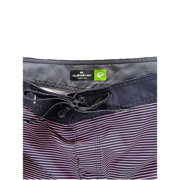 Men’s Multicolored Stripe Quiksilver Swim Trunk Board Shorts Waist Size 33” - Picture 3 of 6
